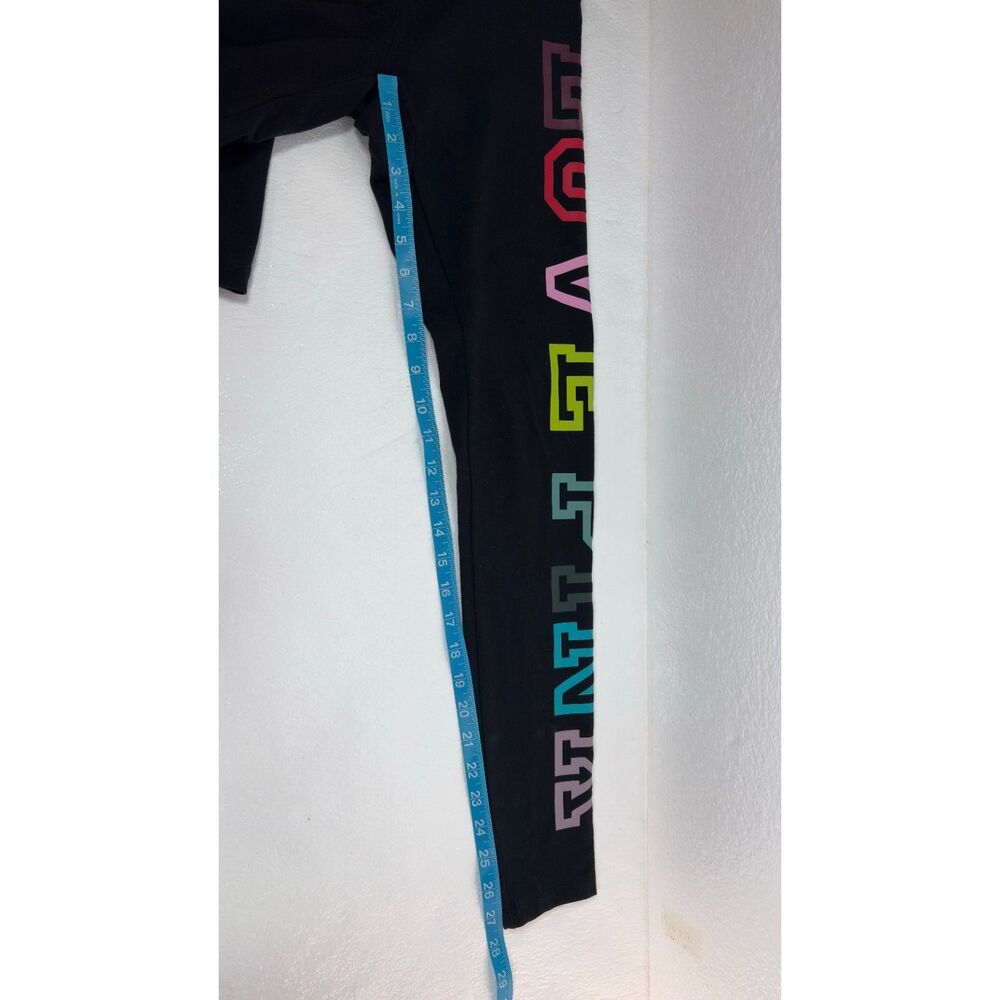 Victoria's Secret Pink Leggings High Waist Black Rainbow Love Pink Small - Picture 4 of 8